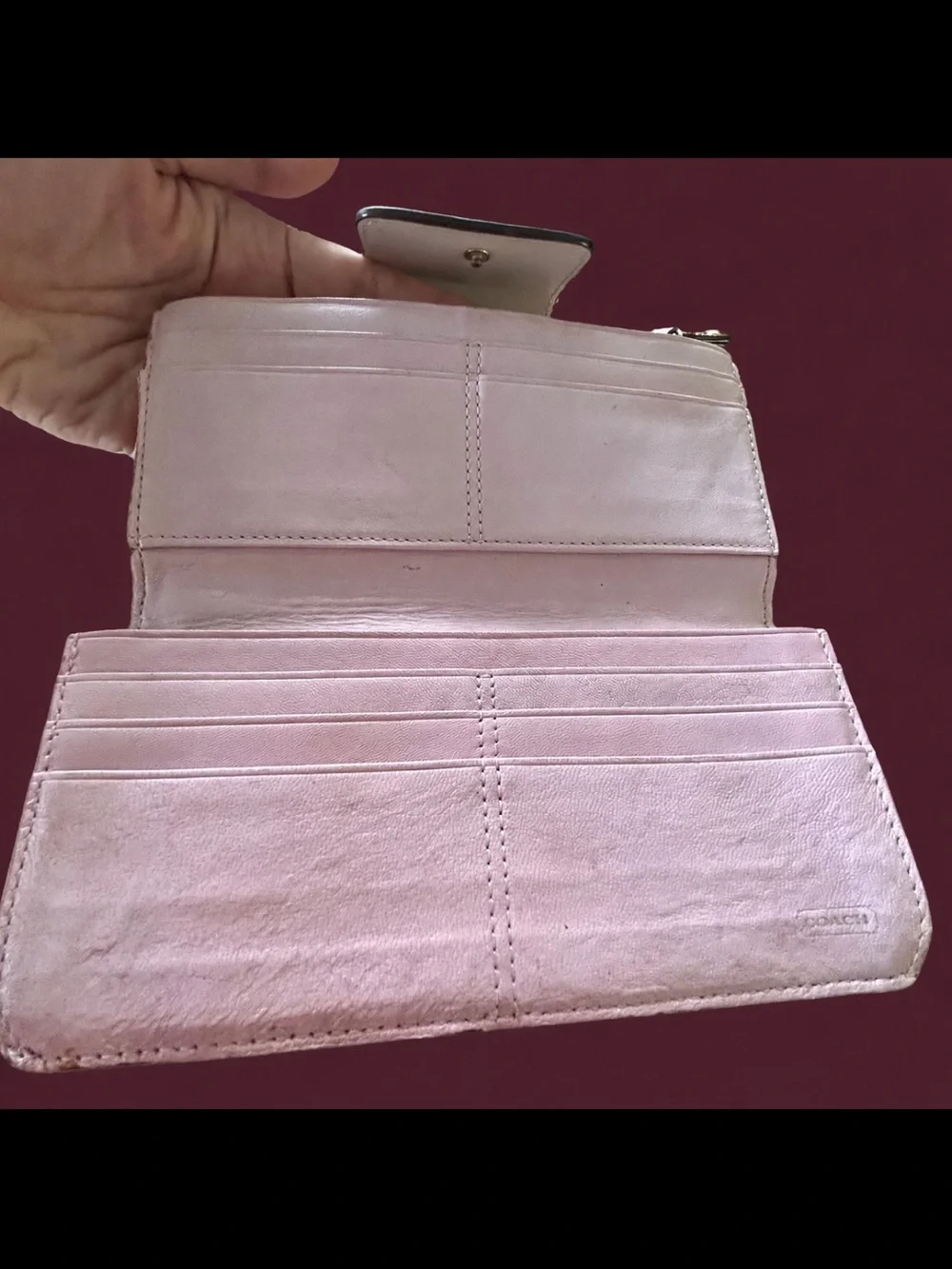 Coach Horse & Carriage Wallet (with minor stains)